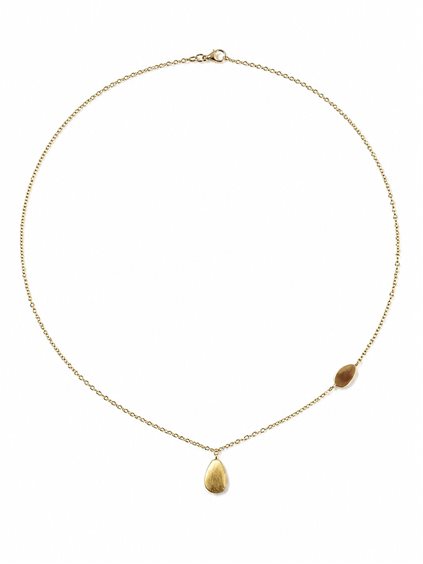 Collier Lo Scrigno Gioielli Femme in Or COLLANA CON GOCCIA SATINATA E LUCIDA - COLLANA CON GOCCIA SATINATA E LUCIDA